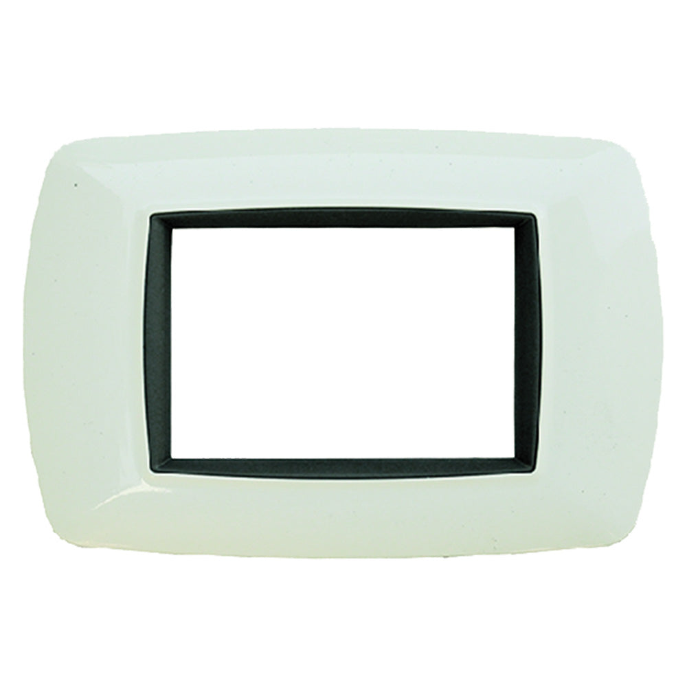 PLACCA COL. AVORIO 'LIFE' 3 posti - 2983/A-Impiantistica civile-Ecanshop