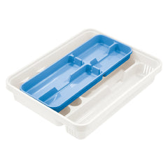 PORTA POSATE colore panna/azzurro-CASALINGHI-Ecanshop
