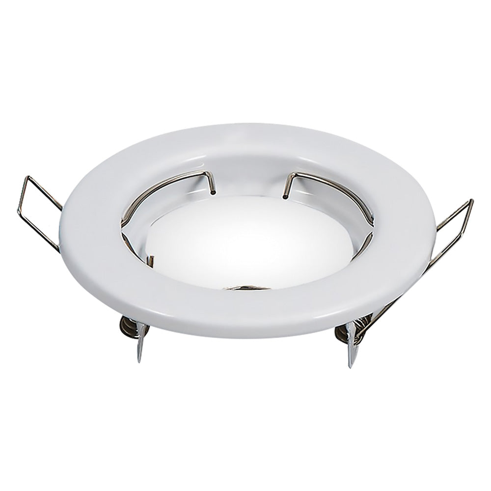 PORTAFARETTO LED FISSO IN METALLO bianco - Ø 81 x h.40 mm - Ø imbocco 63 mm-Proiettori,lampade e neon-Ecanshop