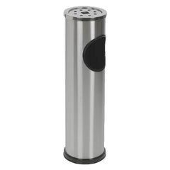 POSACENERE GETTACARTE corpo spazzolato - Ø 15 x h.57 cm-Complementi per locali ed uffici-Ecanshop