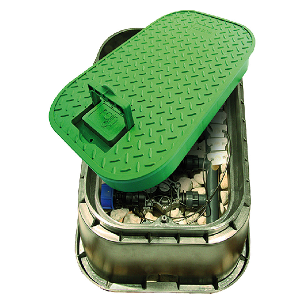 POZZETTO RETTANGOLARE CON COPERCHIO base cm 31,9 x 40 x h 21,7 - coperchio 22,8 x 31-Macroirrigazione-Ecanshop