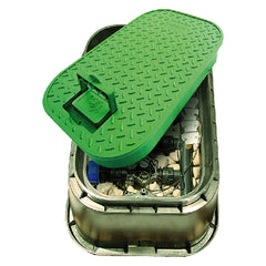 POZZETTO RETTANGOLARE CON COPERCHIO base cm 31,9 x 40 x h 21,7 - coperchio 22,8 x 31-Macroirrigazione-Ecanshop
