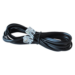 PROLUNGA TELEFONICA LINEARE mt.2 col. nero-MATERIALE ELETTRICO-Ecanshop