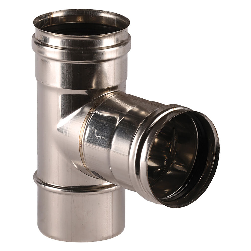 RACCORDO A 'T' ø cm 14-Fumisteria acciaio inox,zincata e acces.-Ecanshop