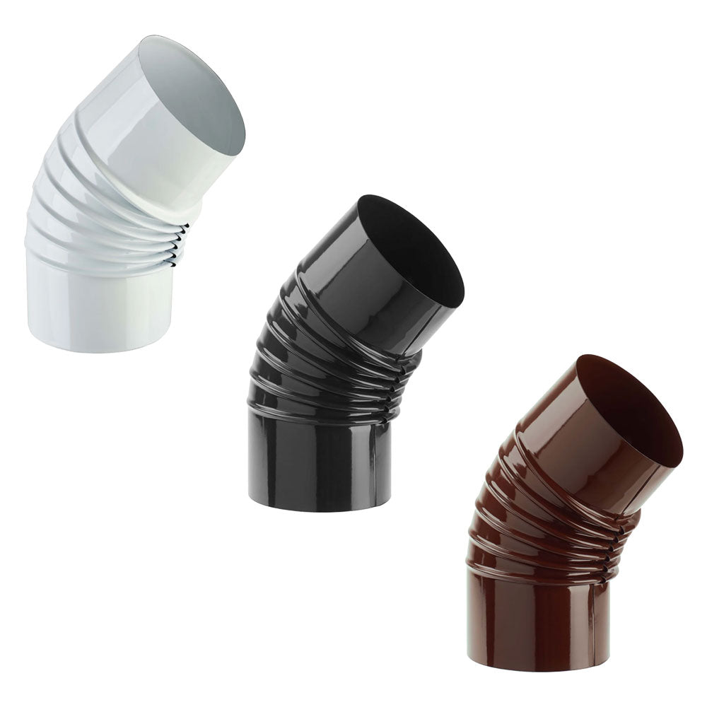 GOMITO SMALTATO PER STUFE ø 10 - 45° colore nero lucido