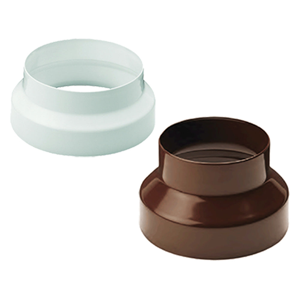 RIDUZIONE VERNICIATA cm 10 x 8 bianca-Fumisteria smaltata e accessori-Ecanshop