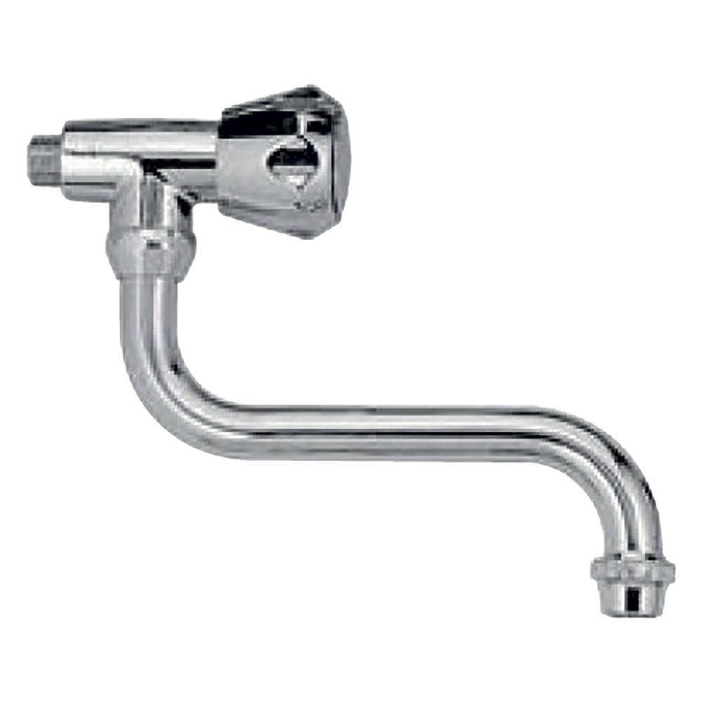 RUBINETTO PER LAVELLO A SNODO att. 1/2' - bocca cm 20-Monocomandi e altra rubinetteria-Ecanshop
