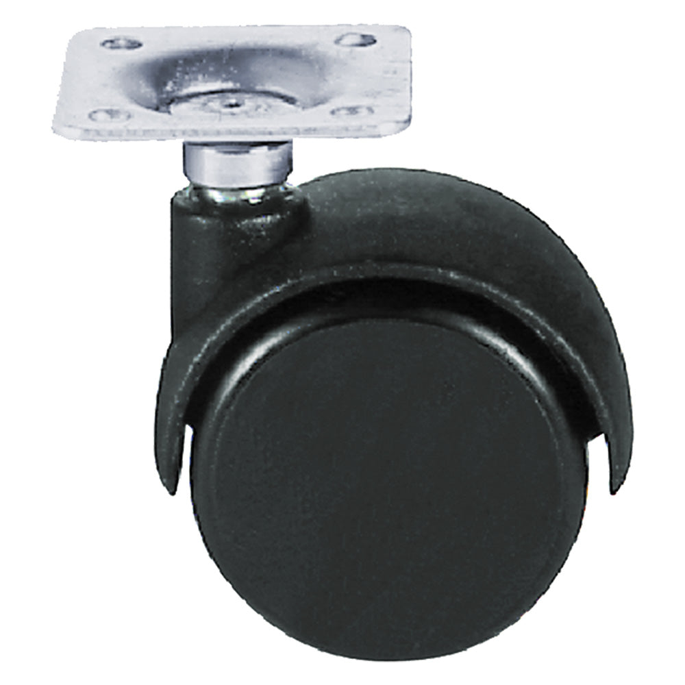 RUOTA PER MOBILI DOPPIA ø 30 pz 4 - piastra mm 28 x 28-Ruote per carrelli/mobili e accessori-Ecanshop