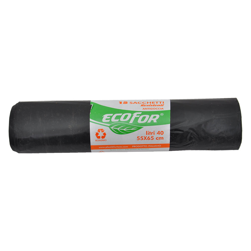 SACCHI POLIETILENE NETTEZZA URBANA 'RESISTENTI' cm 70 x 110 cf.8 pz - lt. 110-Pulizie domestiche e racc.differenziata-Ecanshop