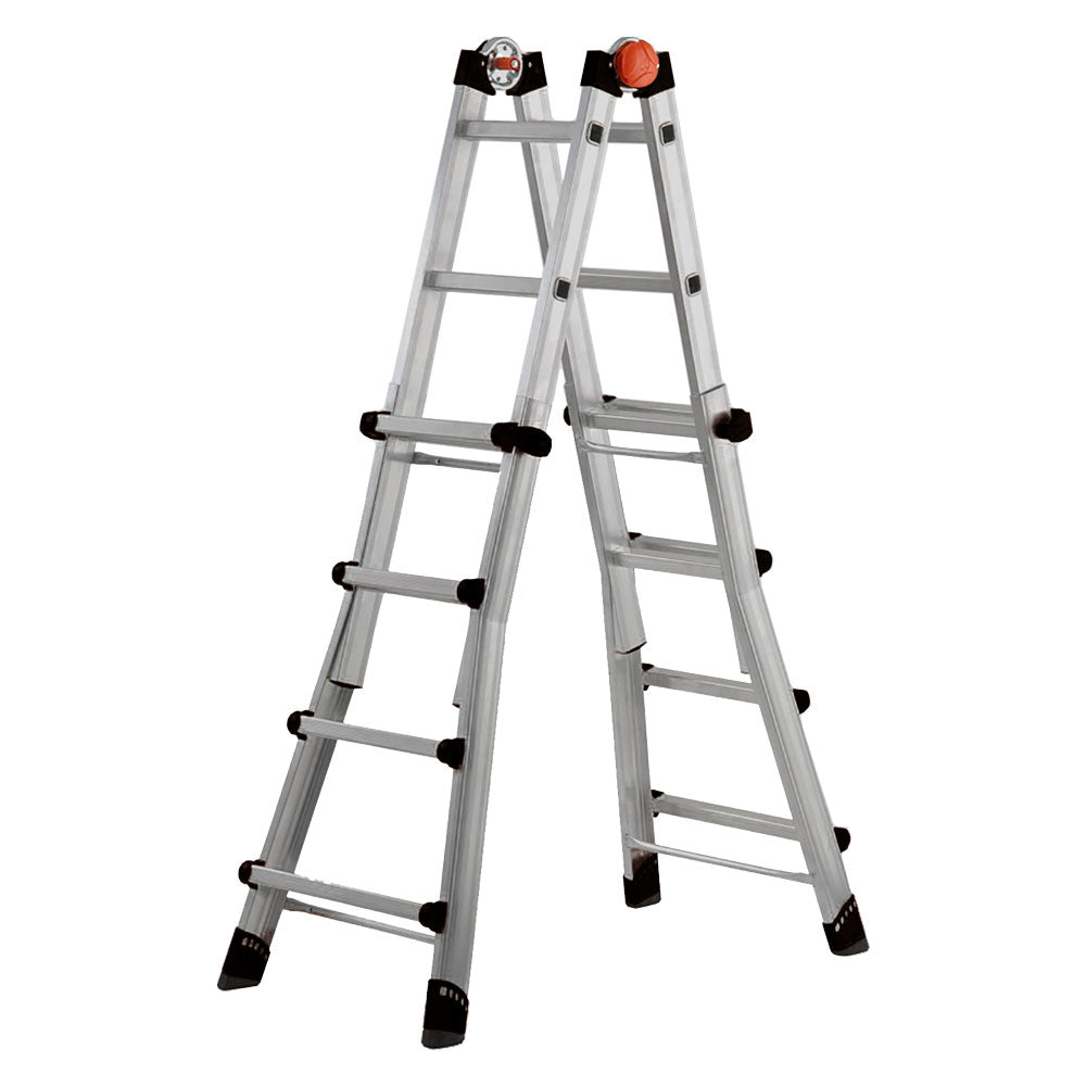 SCALA MULTIUSO 'PEPPINA' 6+6 gr. ap. cm 586 / ch. cm 167-Scale domestiche e sgabelli-Ecanshop