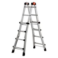 SCALA MULTIUSO 'PEPPINA' 6+6 gr. ap. cm 586 / ch. cm 167-Scale domestiche e sgabelli-Ecanshop