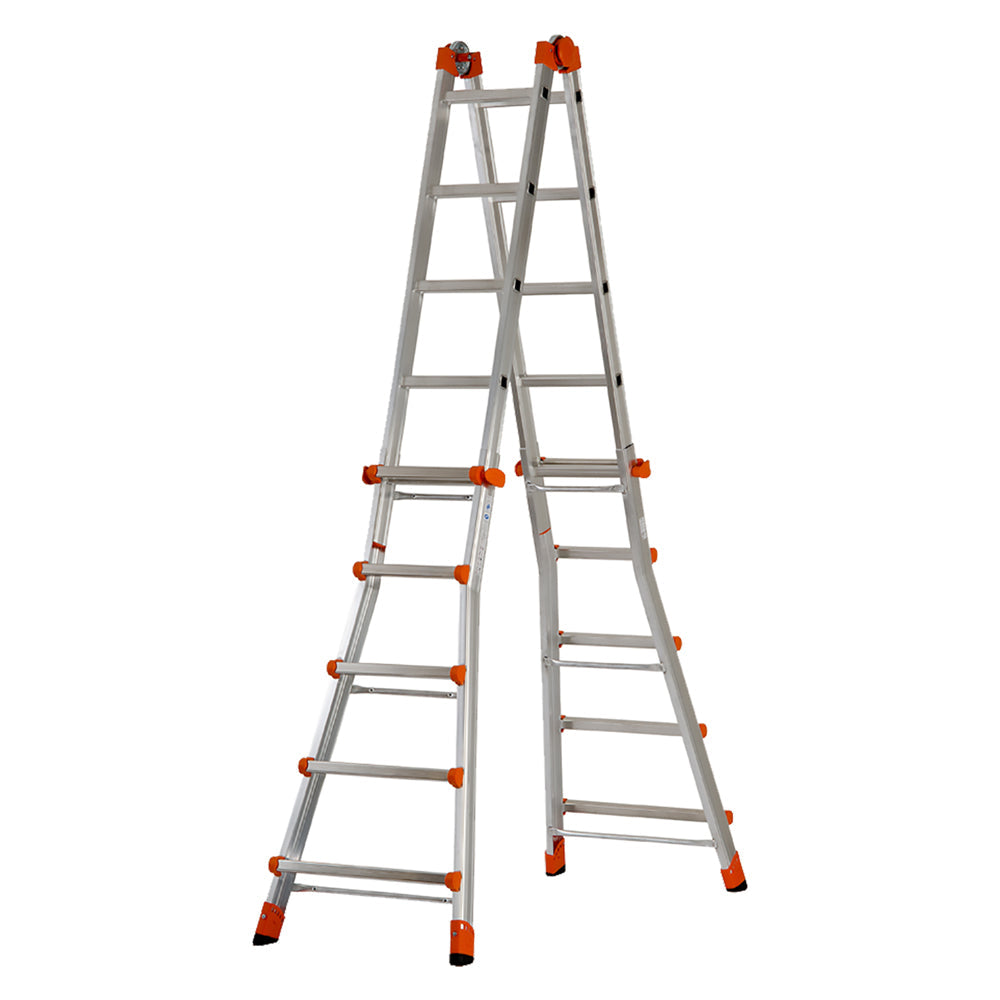 SCALA MULTIUSO 'PEPPINA' gigante 5+5 ap.cm 482/ch. cm 141-Scale domestiche e sgabelli-Ecanshop
