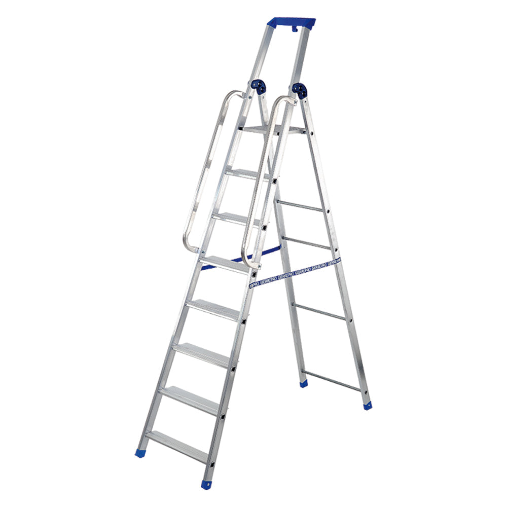 SCALA PROFESSIONALE DOPPIA CON MANIGLIONI 8 gr. - aperta cm 244/chiusa cm 265-Scale , trabatelli e rampe-Ecanshop