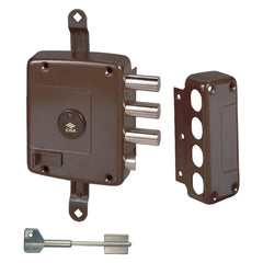 SERRATURA DA APPLICARE TRIPLICE PER LEGNO ART. 571 E 60 Dx-Serrature di sicurezza e accessori-Ecanshop