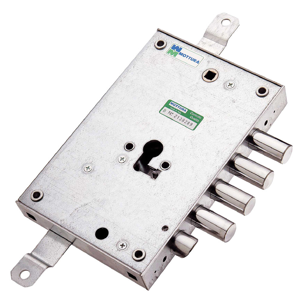SERRATURA DA APPLICARE TRIPLICE PER PORTE BLINDATE ART. 85.571 Dx E 63 - mm 206 x 136-Serrature di sicurezza e accessori-Ecanshop