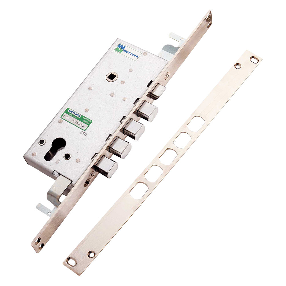 SERRATURA DA INFILARE TRIPLICE PER PORTE BLINDATE ART. 85.140 Sx E 49 - scatola mm 193 x 78-Serrature di sicurezza e accessori-Ecanshop