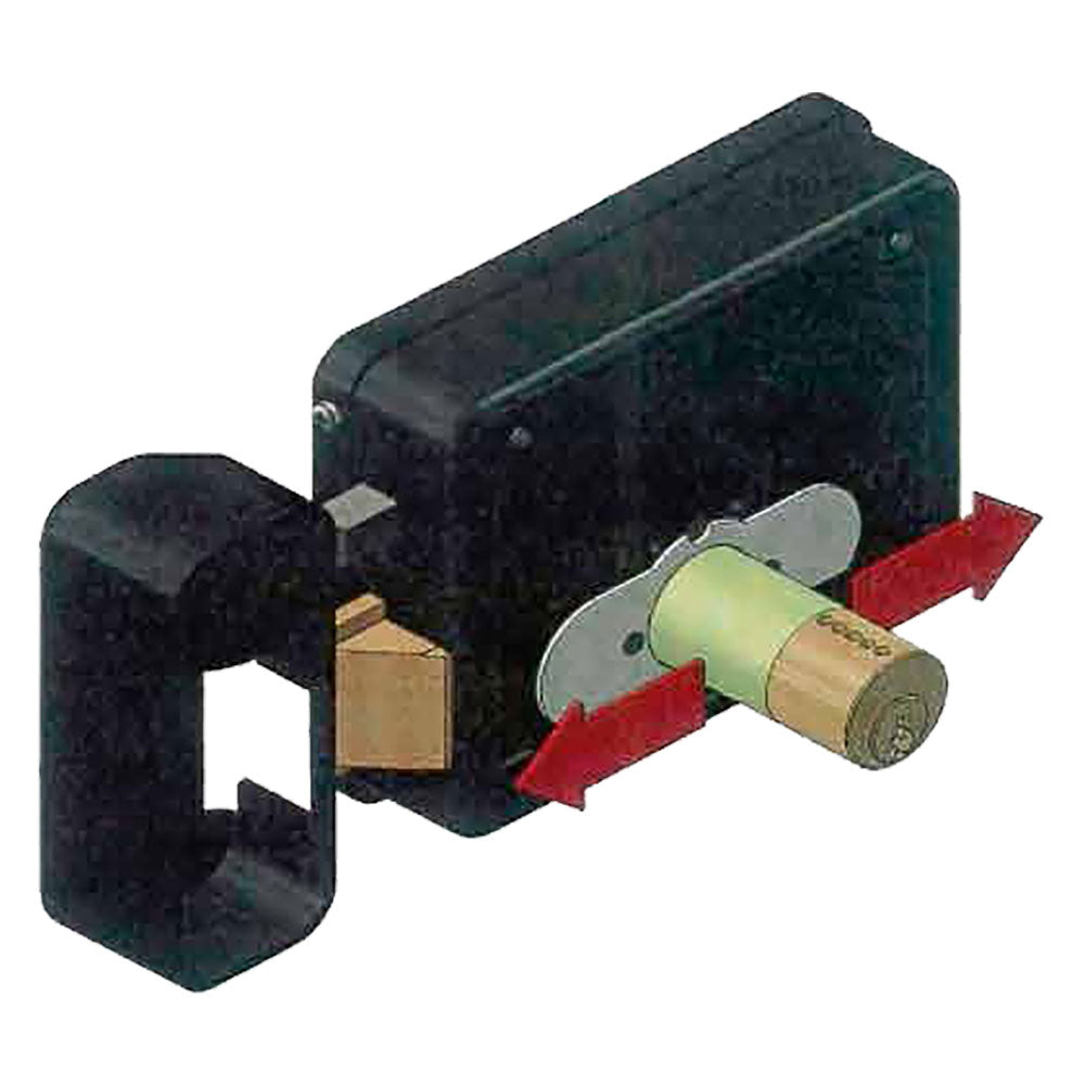 SERRATURA ELETTRICA DA APPLICARE PER FERRO ART. 2449 sinistra - verniciata antracite-Serrature per serr.metallici e accessori-Ecanshop