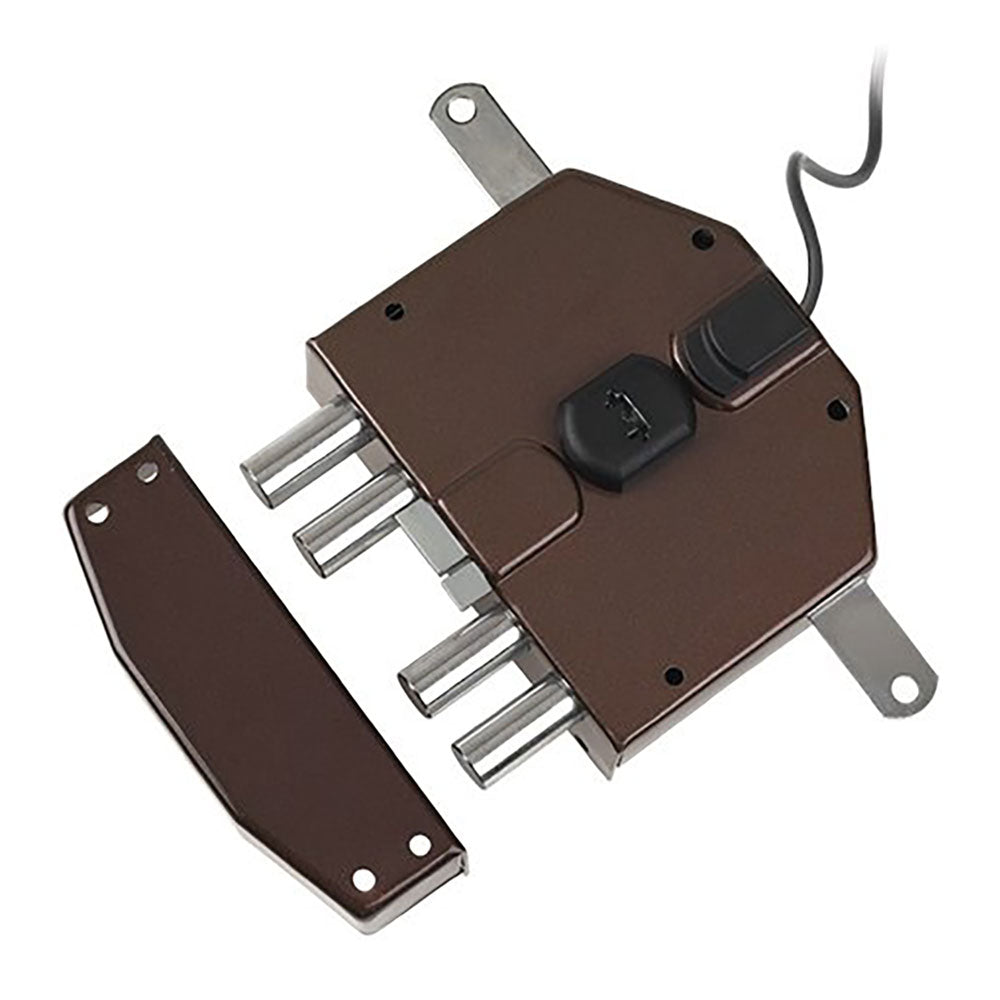 SERRATURA ELETTRICA DA APPLICARE TRIPLICE ART. 682 Dx - cilindro 80 mm-Serrature di sicurezza e accessori-Ecanshop