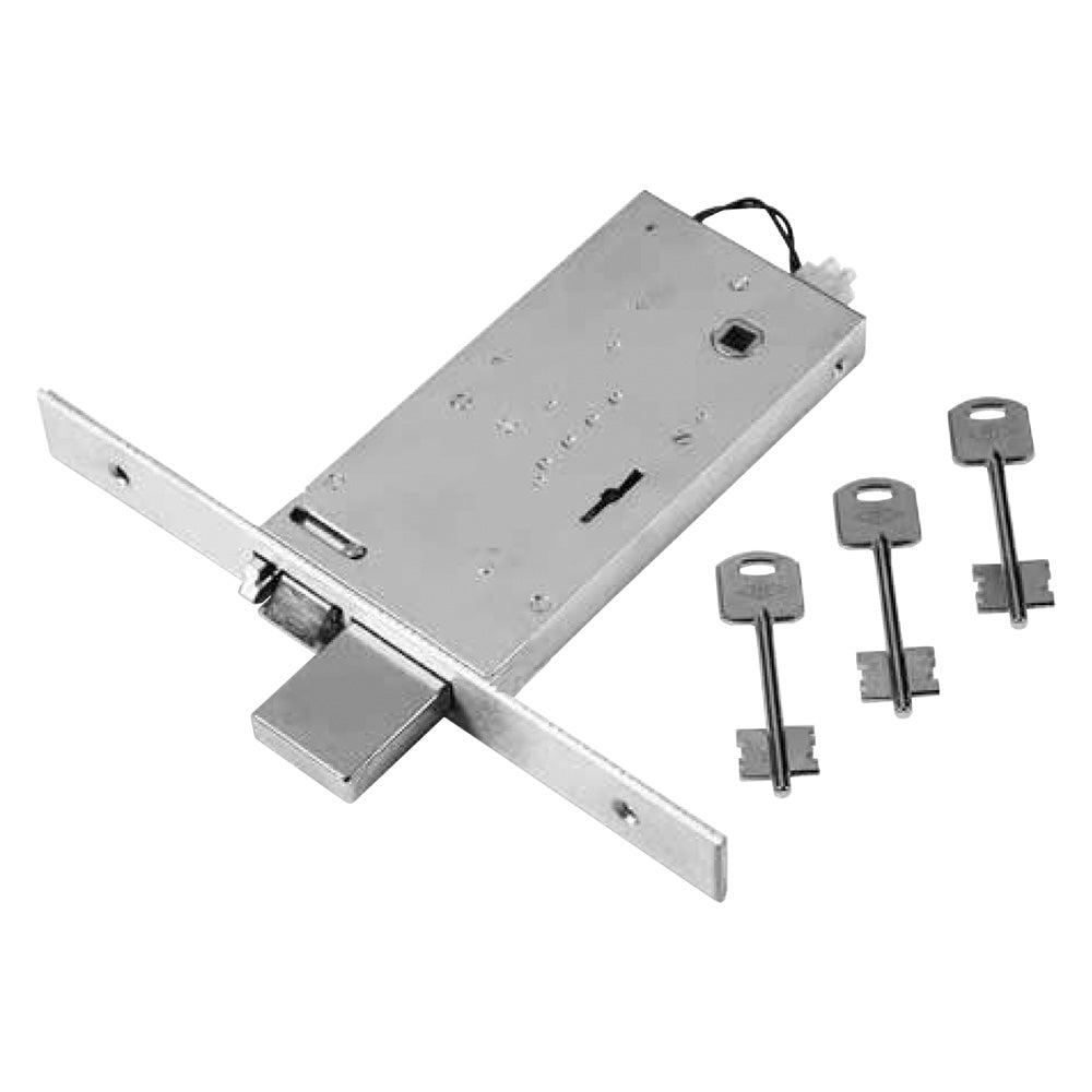 SERRATURA ELETTRICA DOPPIA MAPPA E 90 - fr.25 mm. 3 punti chiusura-Serrature per serr.metallici e accessori-Ecanshop