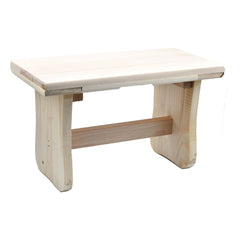 SGABELLO 'BASSO' cm 35 x 18 x h 21,5 - legno chiaro-Scale domestiche e sgabelli-Ecanshop