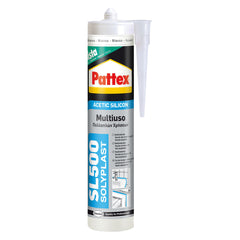 SILICONE ACETICO MULTIUSO 'SOLYPLAST' marrone ml 300-Siliconi e schiume-Ecanshop