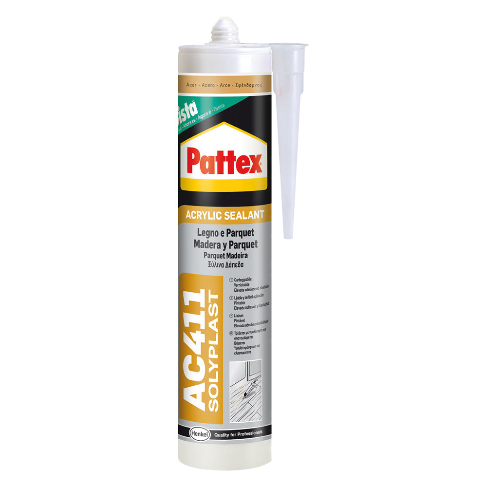 SILICONE ACRILICO PER LEGNO E PARQUET 'PATTEX AC41 ml 300 - Mogano-Siliconi e schiume-Ecanshop