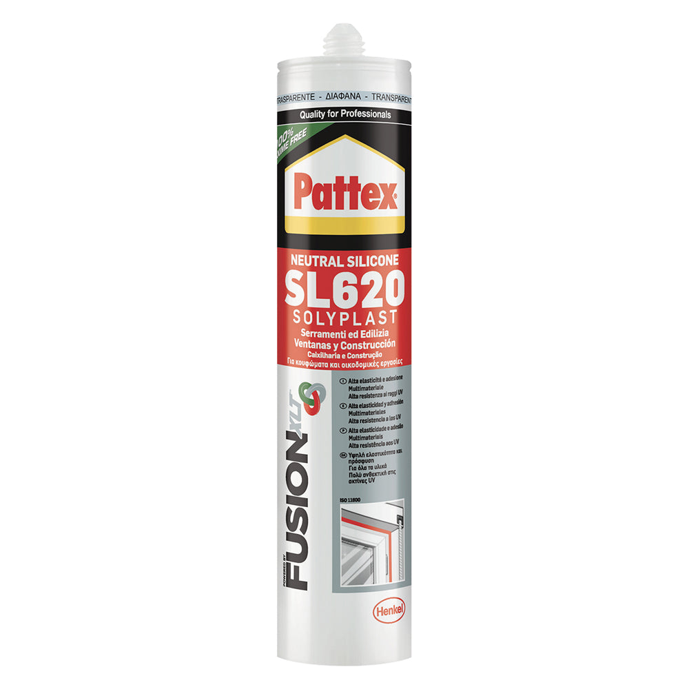 SILICONE NEUTRO PER EDILIZIA E SERRAMENTI 'SOLYPLA ml 300 - avorio RAL 1013-Siliconi e schiume-Ecanshop
