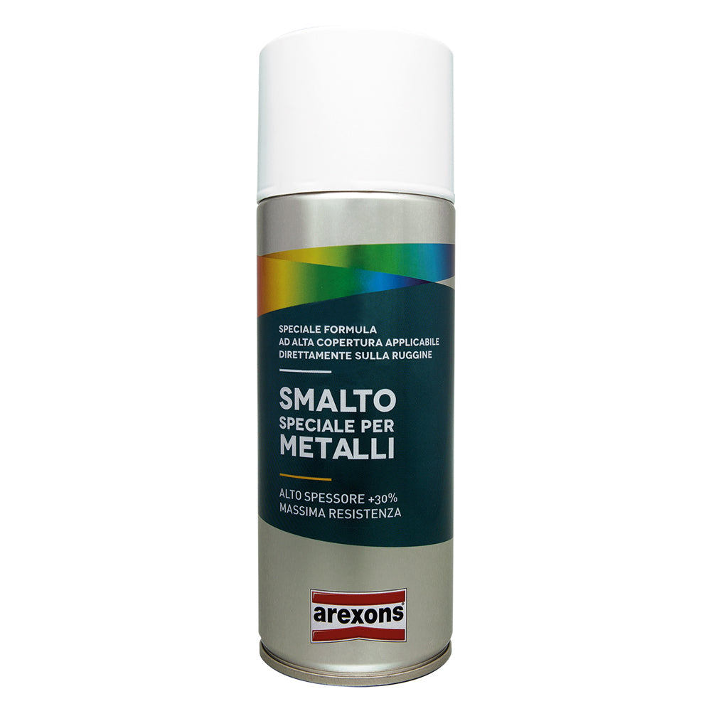 SMALTO SPRAY SPECIALE METALLI ml. 400 - bianco ghiaccio brillante-Prodotti spray-Ecanshop