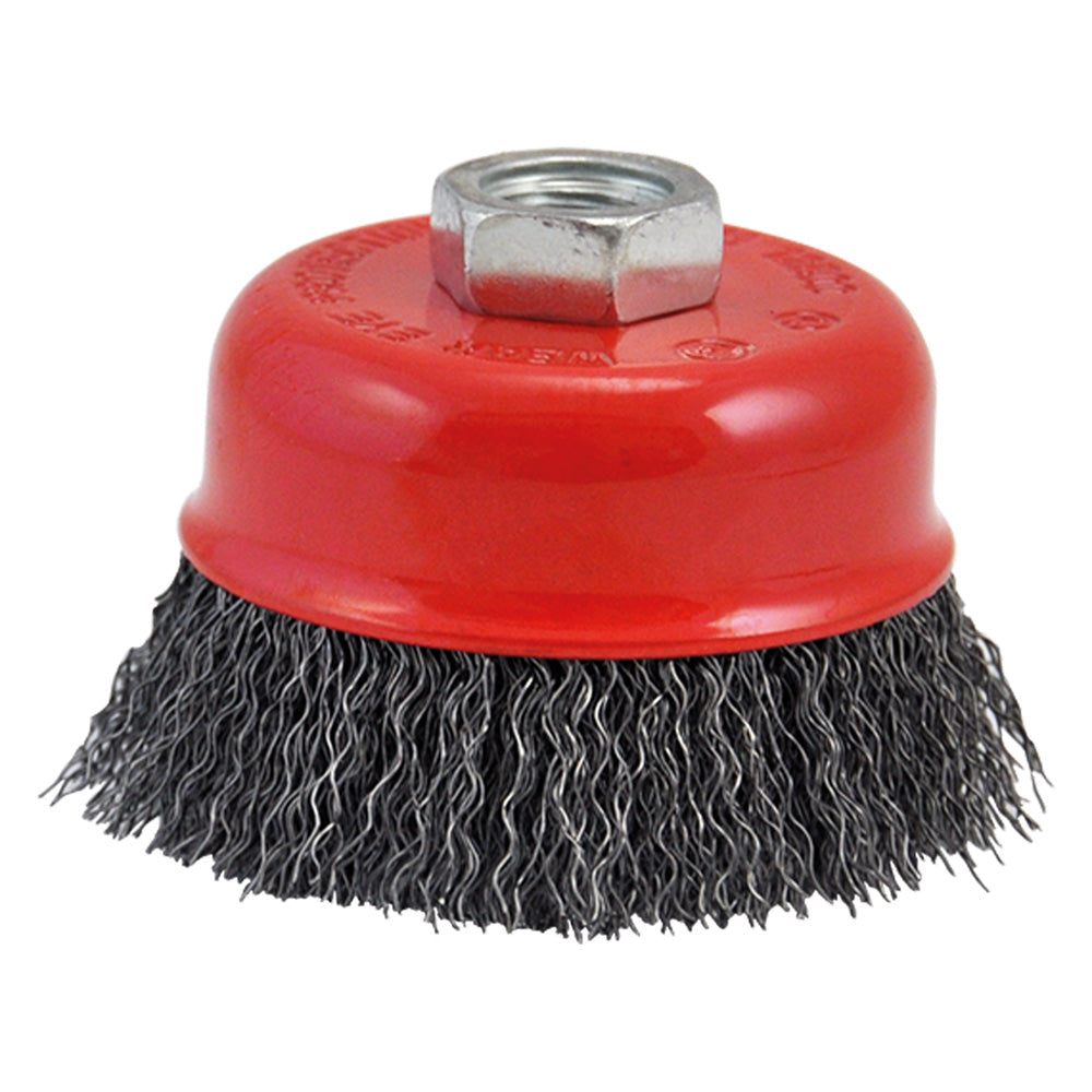 SPAZZOLA A TAZZA PER SMERIGLIATRICE ø mm 100 foro M 14-Spazzole a fili d'acciaio-Ecanshop