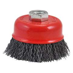 SPAZZOLA A TAZZA PER SMERIGLIATRICE ø mm 100 foro M 14-Spazzole a fili d'acciaio-Ecanshop