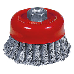 SPAZZOLA A TAZZA PER SMERIGLIATRICE ø mm 80 foro M 14-Spazzole a fili d'acciaio-Ecanshop