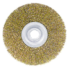 SPAZZOLA CIRCOLARE PER MOLA ø mm 150 - kit fori da mm. 16 a 25-Spazzole a fili d'acciaio-Ecanshop
