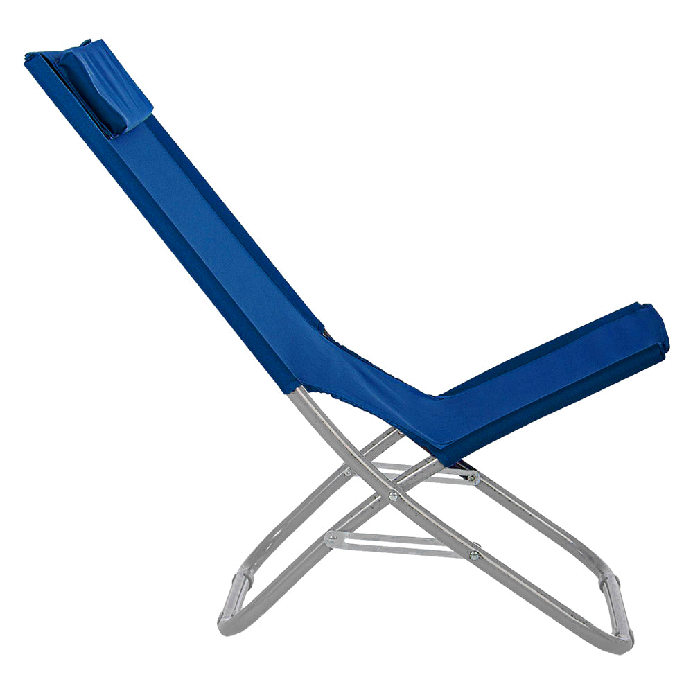 SPIAGGINA CON POGGIATESTA 'MARATEA' tessuto colori assortiti - seconda scelta-Prodotti per campeggiare e per mare-Ecanshop