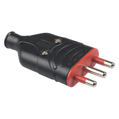 SPINA ALTA RESISTENZA 'ELA PLUG' 2P+T 16A - colore nero-Spinotteria civile e industriale-Ecanshop