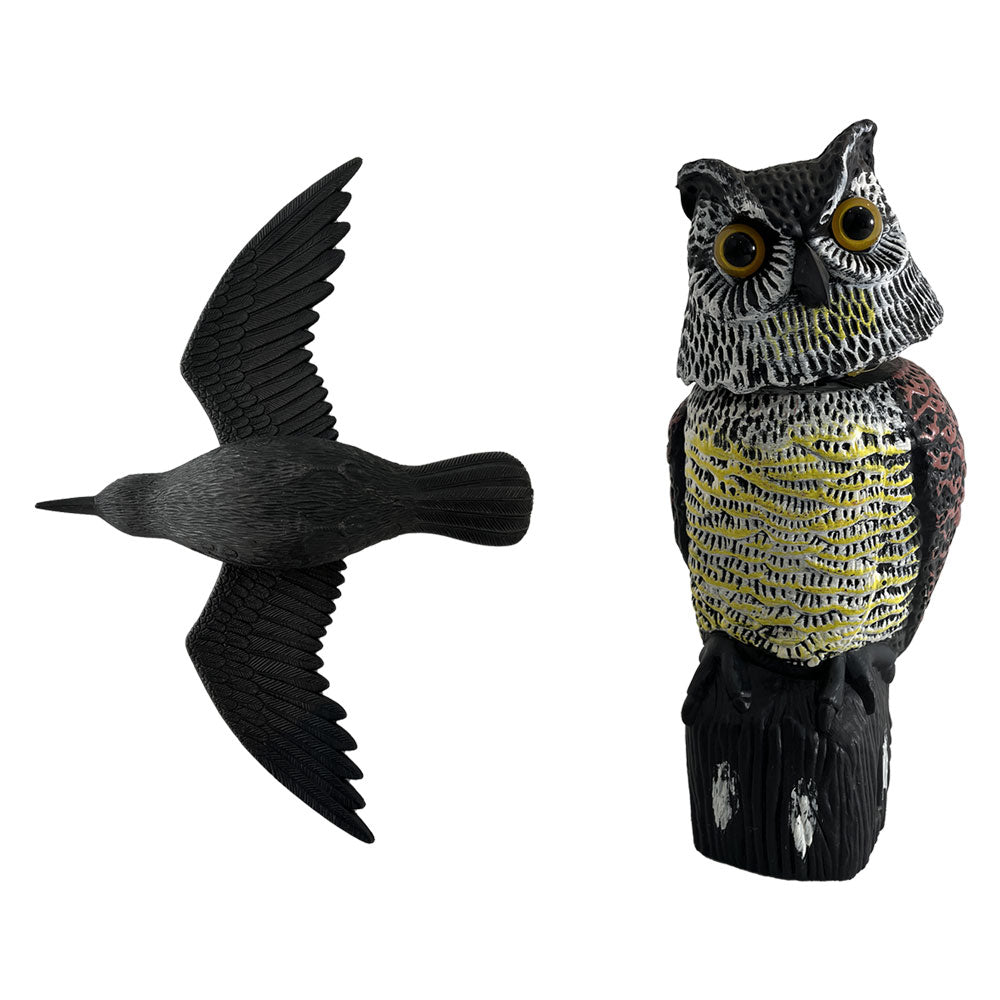 STATUETTA SCACCIA VOLATILI A FORMA ANIMALE Corvo in volo - cm 41 x 56-Prodotti repellenti per animali molesti-Ecanshop