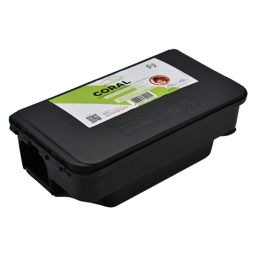 STAZIONE DI SICUREZZA PER ESCHE RODENTICIDE 'CORAL' cm. 12,5 x 23-Trappole e topicidi-Ecanshop