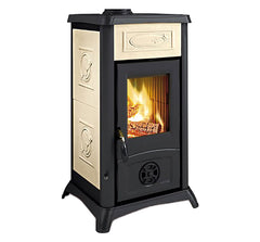 STUFA A LEGNA 'GEMMA 5.0 CERAMICA' Colore liberty panna-Stufe e cucine-Ecanshop