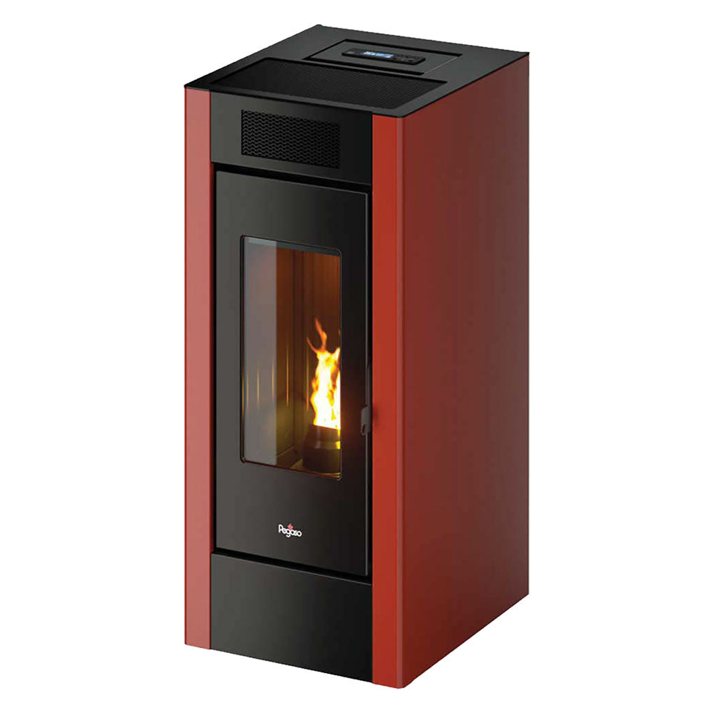 STUFA A PELLET 'SPARK 11' Colore rosso-Stufe e cucine-Ecanshop