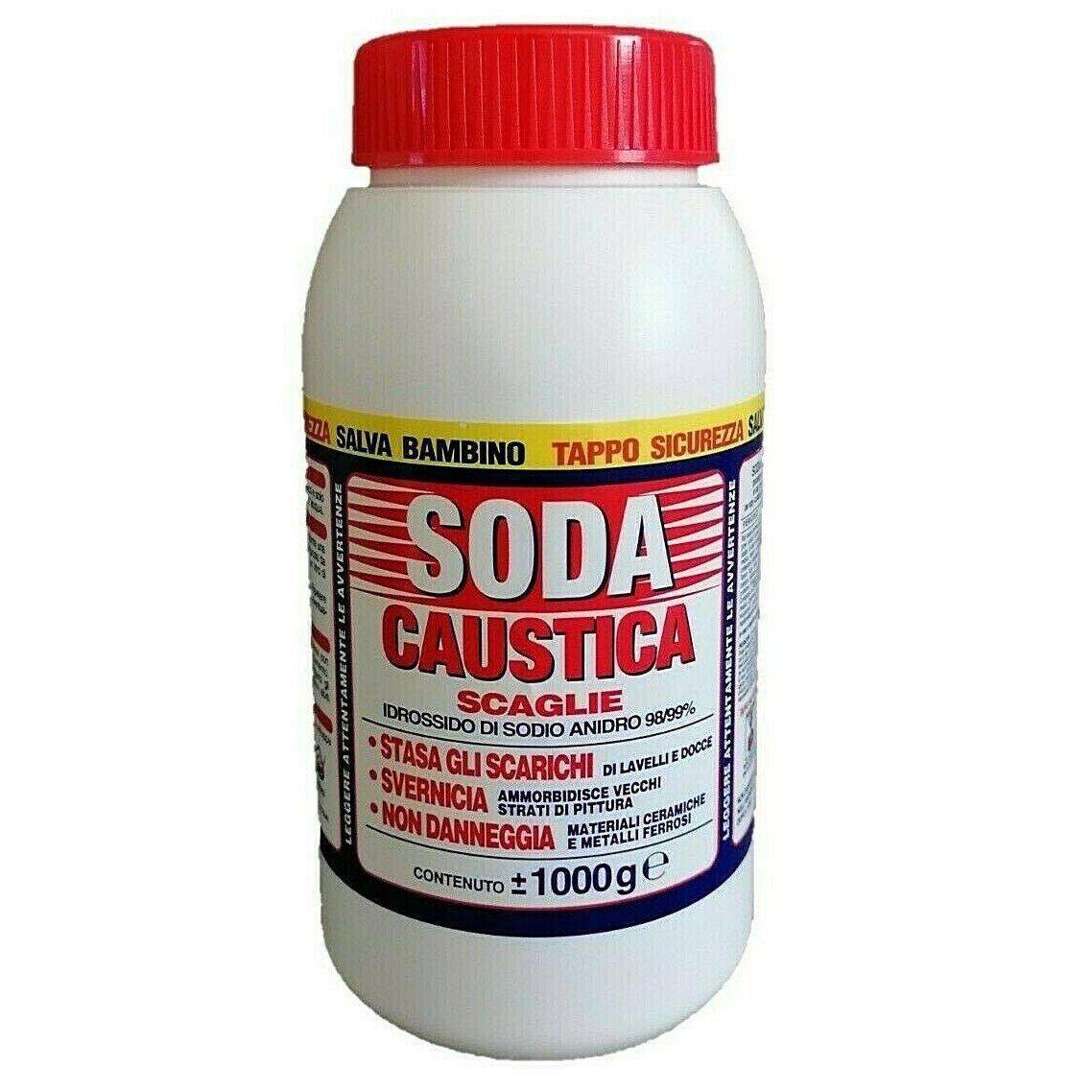 Soda caustica per stasare sverniciare scarichi uso domestico disincrostante 1 kg-Ecanshop