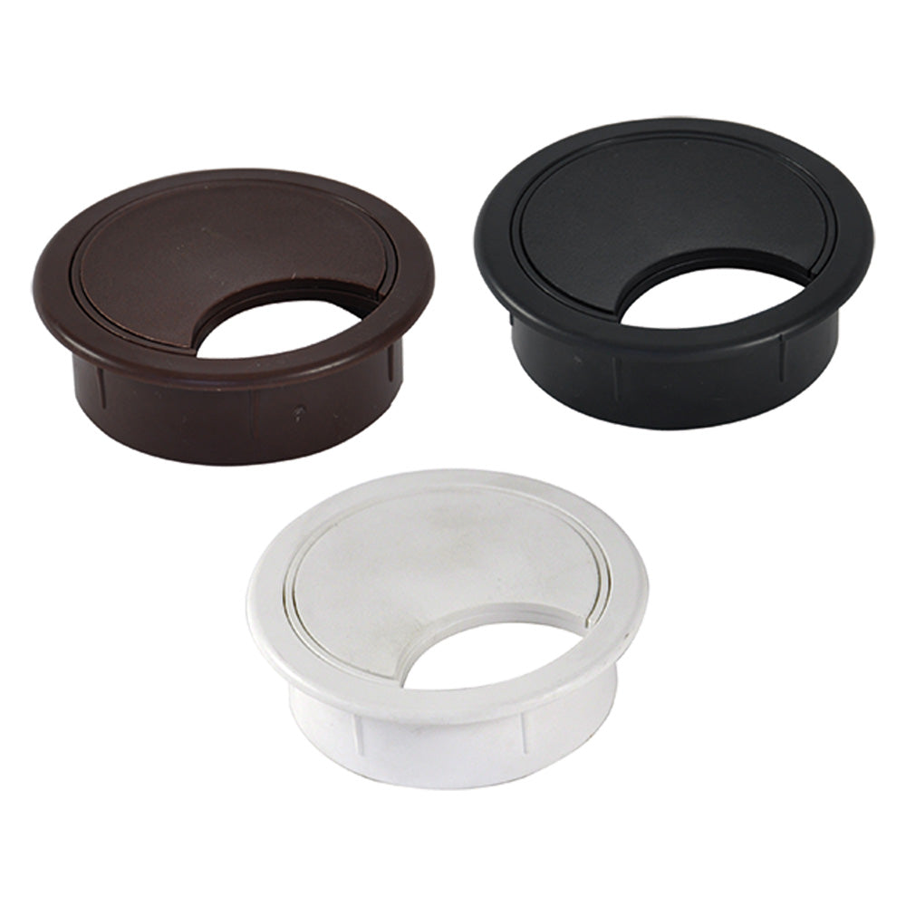 TAPPO PASSACAVI PER SCRIVANIA Ø mm 80 - colore bianco-Cavi e accessori per cavi-Ecanshop
