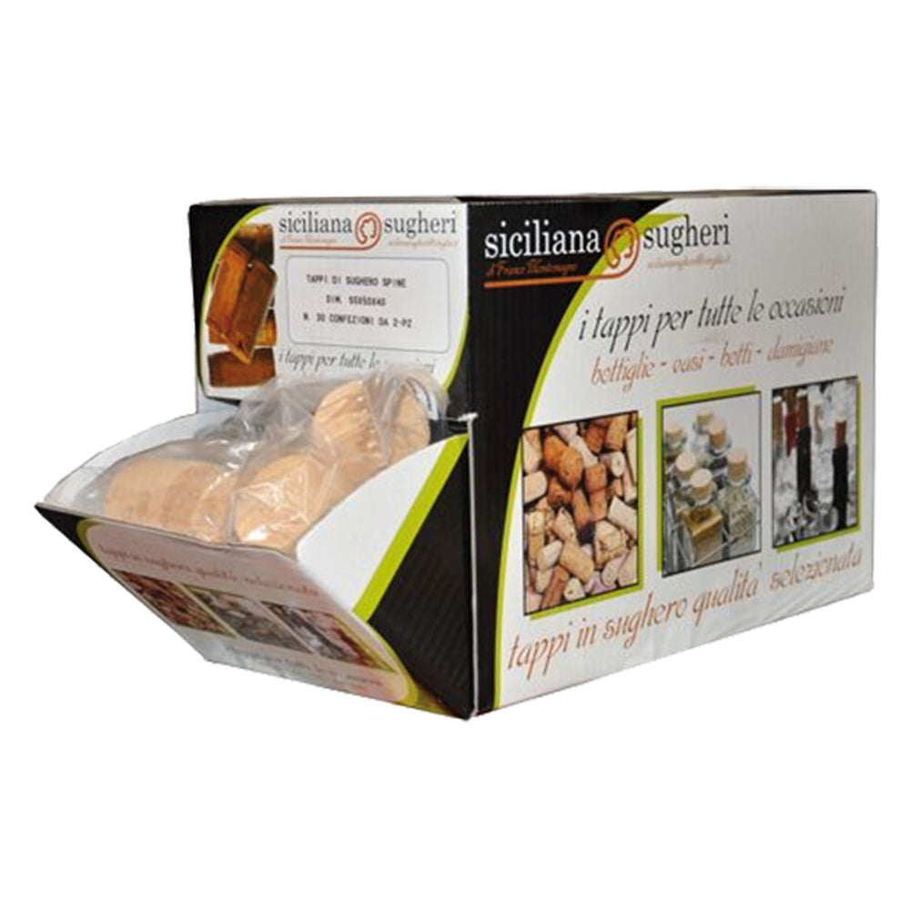 TAPPO PER DAMIGIANA mm 65/60 x h.40 - box 40 cf da 1 pz-Contenitori vetro per alimenti ed acces.-Ecanshop