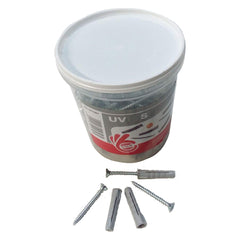 TASSELLO NYLON CON VITE 'UV' Ø 10 x 40 + vite 5 x 60mm (50 pz)-Fissaggi leggeri-Ecanshop