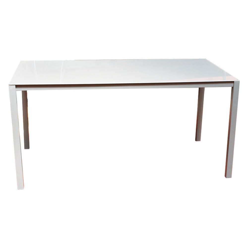 TAVOLO ACCIAIO 'ALBIO' cm. 150 x 80 x h.74-Arredamento, complementi ambiente, relax-Ecanshop