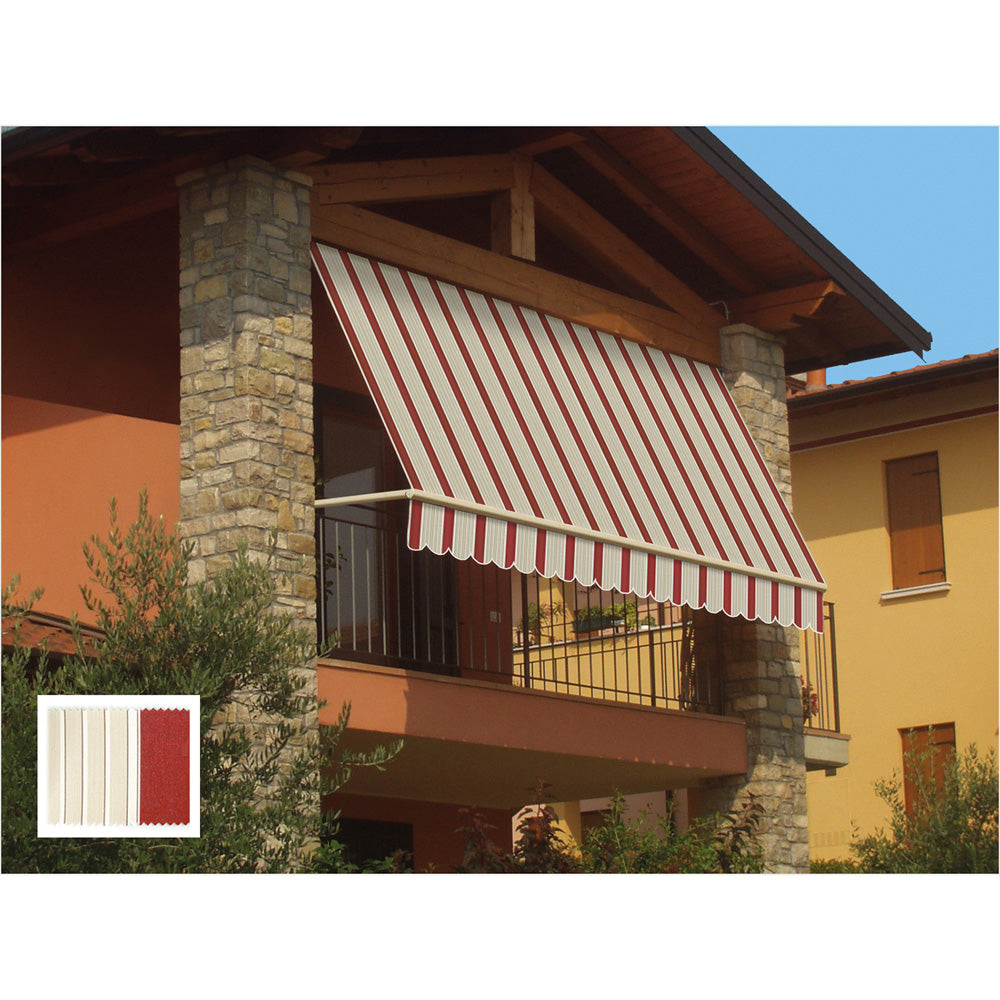 TENDA DA SOLE A CADUTA cm.250 x H.250 - verde/bianco-Tende da sole, reti e vele ombreggianti-Ecanshop