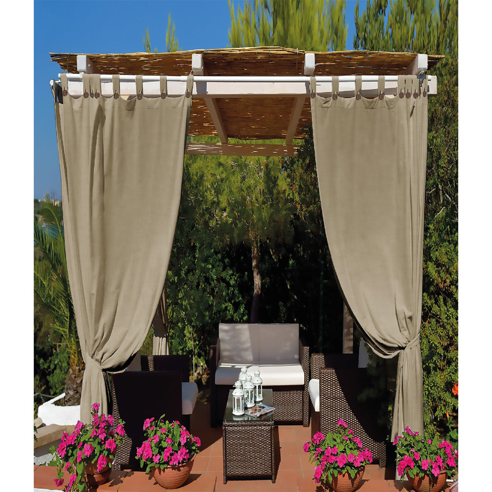 TENDA PER GAZEBO CON PASSANTI E BOTTONI TIPO 'LUX' cm.140 x H.270 - tortora-Gazebo, pergole ed accessori-Ecanshop