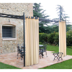 TENDA PER GAZEBO CON PASSANTI E BOTTONI cm.160 x H.270 - beige-Gazebo, pergole ed accessori-Ecanshop