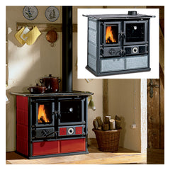 TERMOCUCINA A LEGNA 'TERMOROSA DSA 4.0' Colore liberty bordeaux-Stufe e cucine-Ecanshop