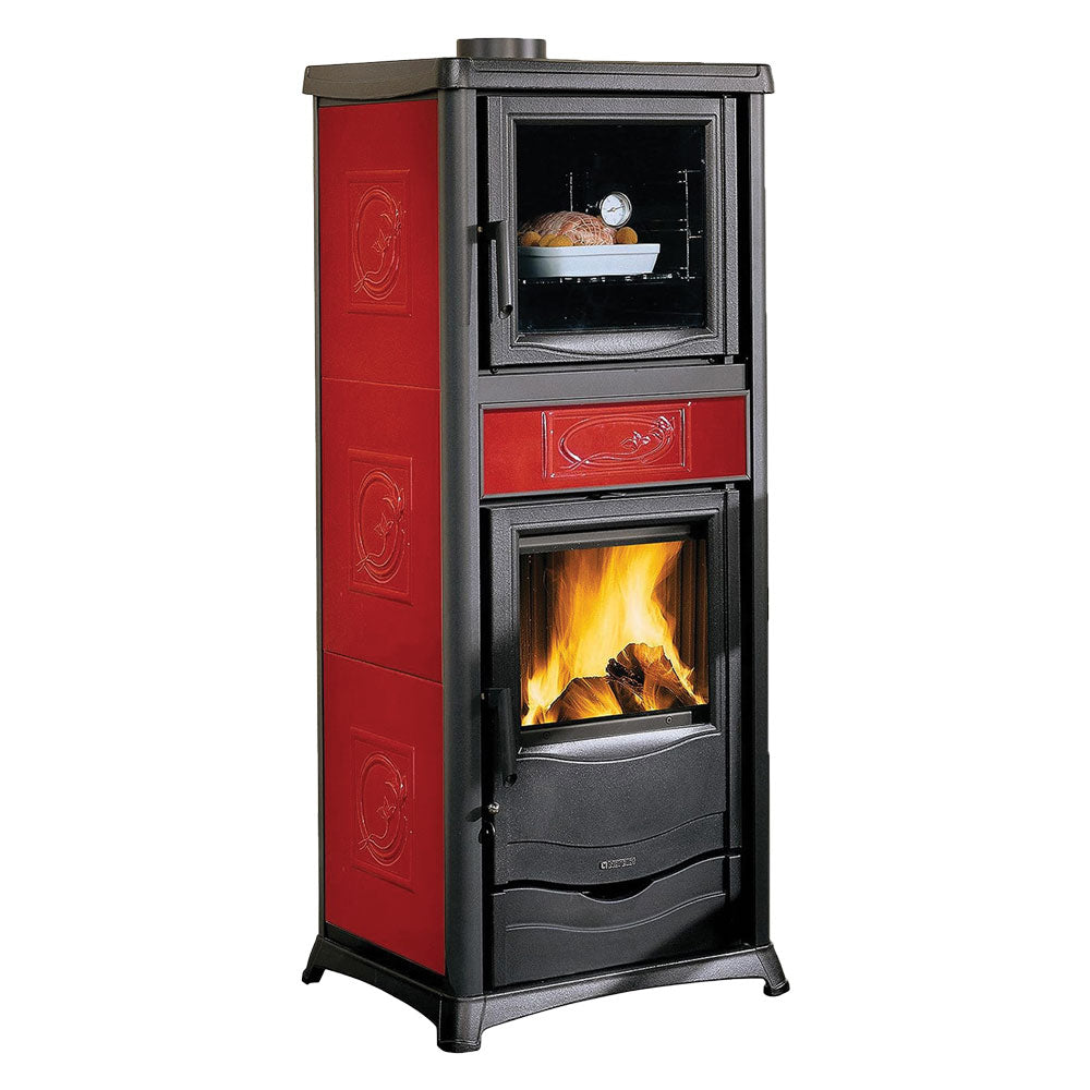 TERMOSTUFA A LEGNA 'TERMOROSSELLA PLUS FORNO DSA 4.0' Colore panna-Stufe e cucine-Ecanshop