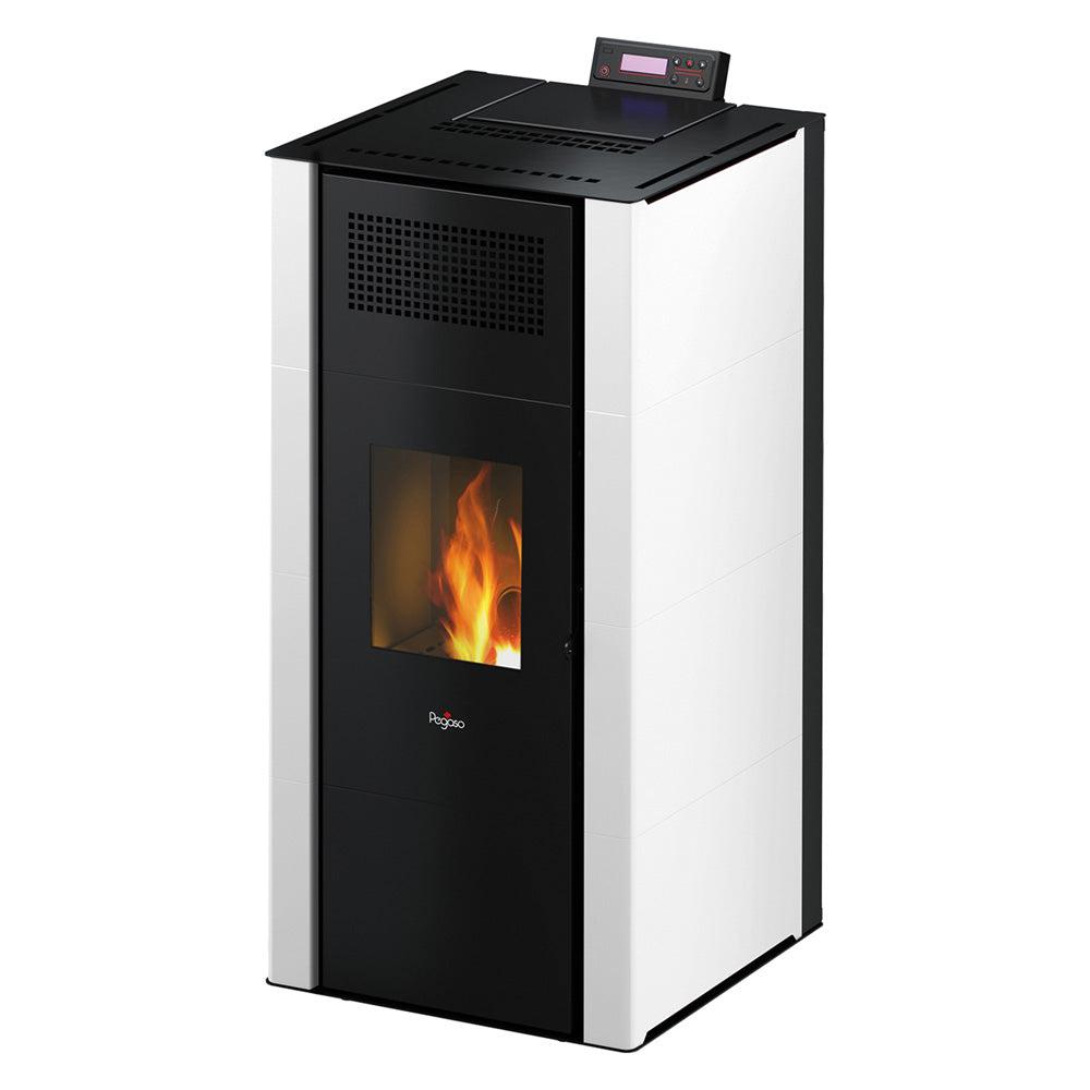 TERMOSTUFA A PELLET 'MIRA 22' Colore bianco-RISCALDAMENTO E FUMISTERIA-Ecanshop