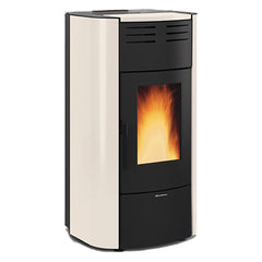 TERMOSTUFA A PELLET 'RAFFAELLA IDRO H18' Colore avorio-Stufe e cucine-Ecanshop